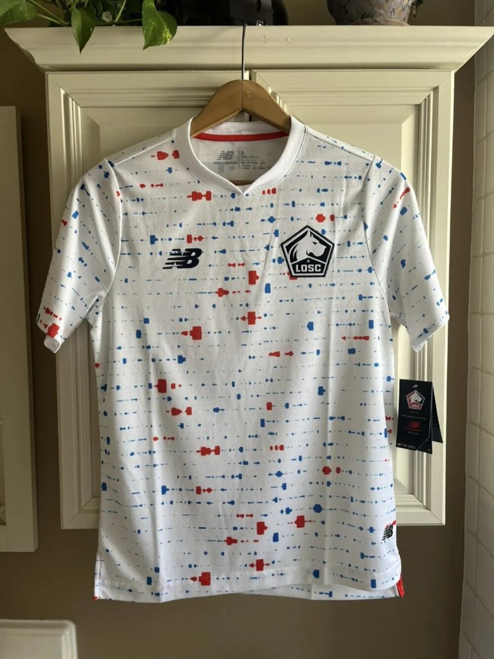 New Balance 2023-24 Lille OSC Away Soccer Jersey NWT White Men Small Shirt